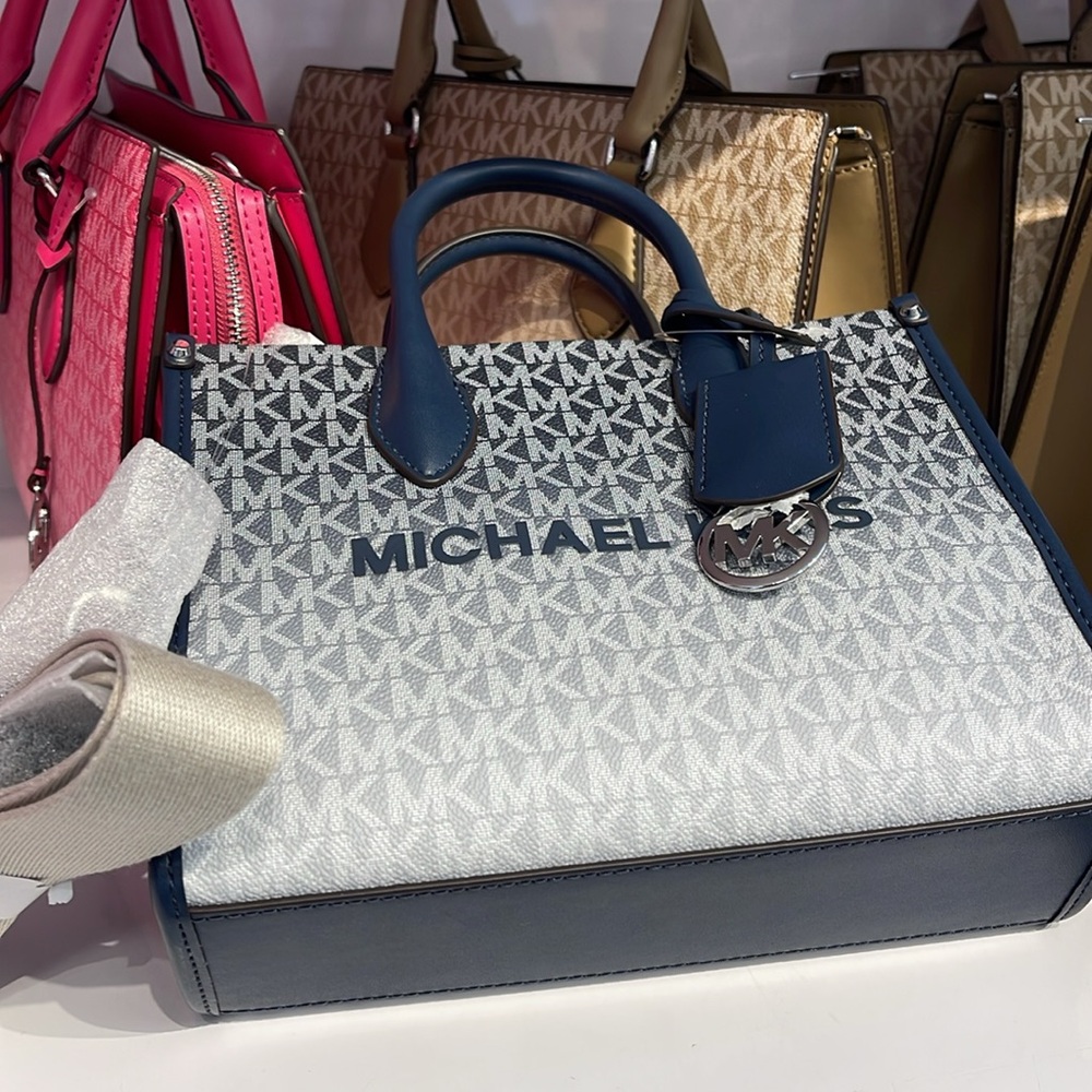 Michael Kors Mirella Small Ombré Signature Logo Crossbody Satchel Tote Shoulde - Picture 5 of 16